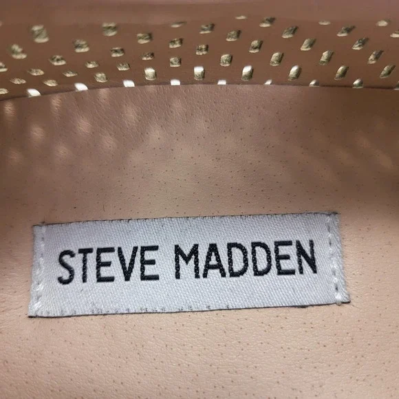 Steve Madden Elenor Pink Sneakers Women's Size 8.5 Slip On Perforated Laser Cut - Picture 5 of 7